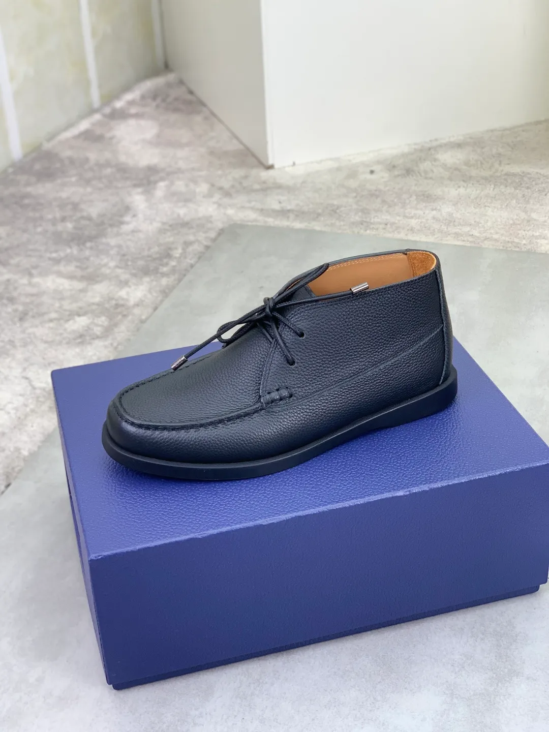 Men's Men's Shoes 💰P580 New Niuli💰High Version 💎💎💎Dior Original! Top Italian purchasing agent! Men's high-top business casual leather shoes, original imported calfskin upper, oiled edges, ultimate texture, gentleman style, imported cowhide lining inside, top-quality original Italian rubber outsole, first-class workmanship, top quality! Size: 39-44 (45 customized)